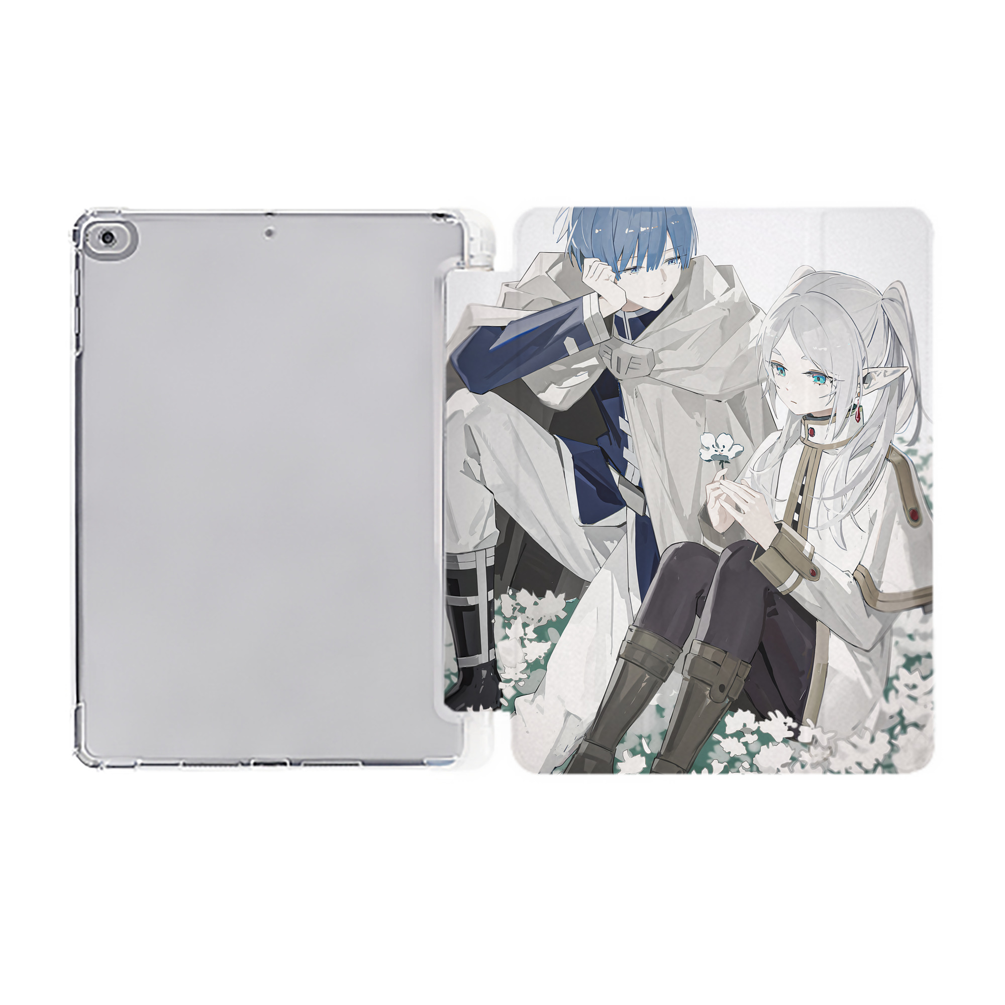 （画像用） 葬送のフリーレン Frieren IPad ケース ペン収納付き 三つ折りスタンド PUレザー×シリコン 対応機種9.5/10.5/10.9インチ
